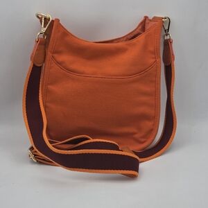 Ah Dorned Orange Canvas Shoulder Bag